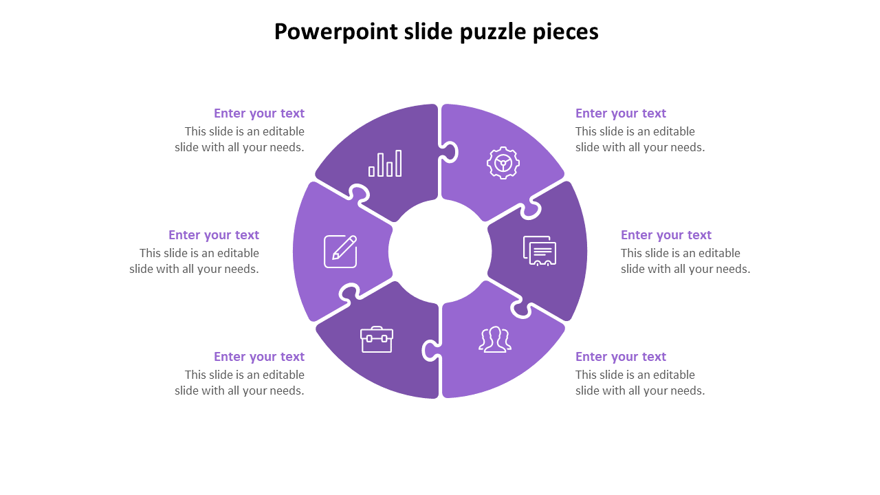 Free - Ready To Use! PowerPoint Slide Puzzle Pieces Design